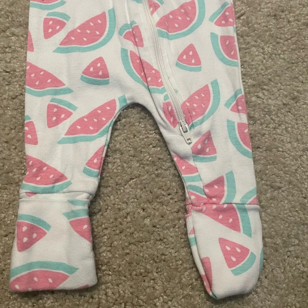 Monica + Andy Watermelon Print Onesie